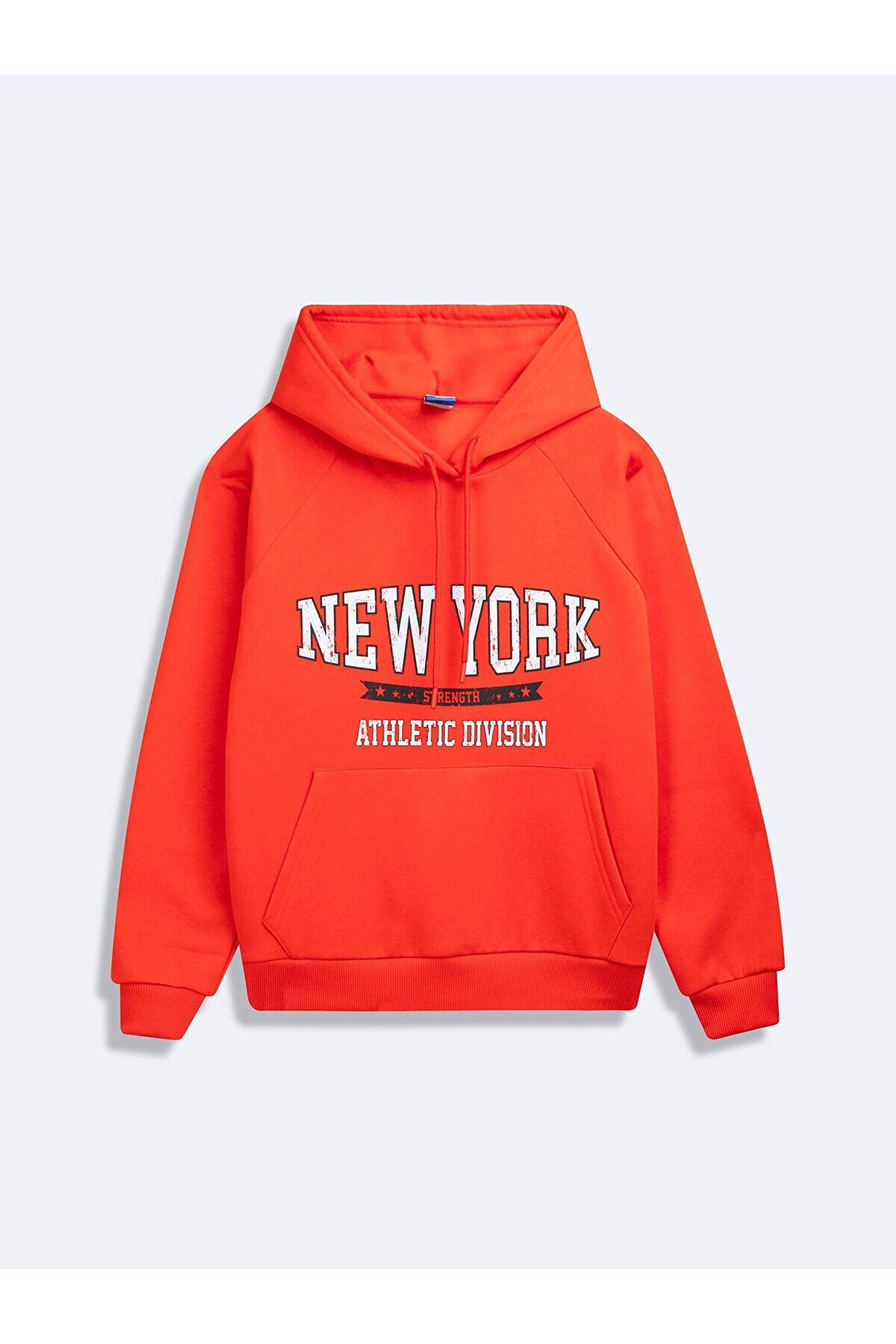 LTB Sweat-shirt à capuche rouge avec slogan à manches longues