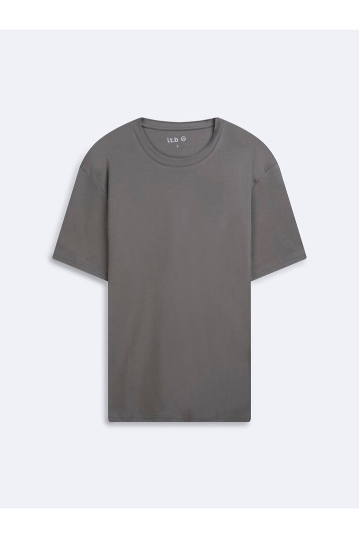 LTB T-shirt Basic Vert en Interlock Coupe Relaxée - Vert