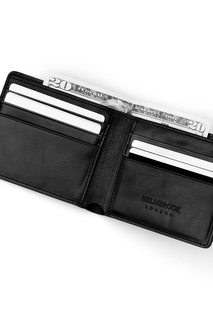 helmbrook Portefeuille en cuir véritable pour homme Slim Design Multi-Bay RFID Protected Eldridge Black