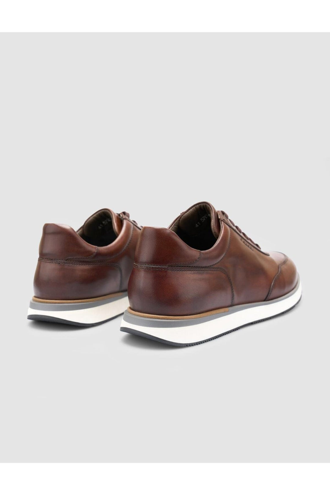 Cabani Shoes %100 Cuir Véritable Chaussures de Sport pour Hommes à Lacets Marron - Marron