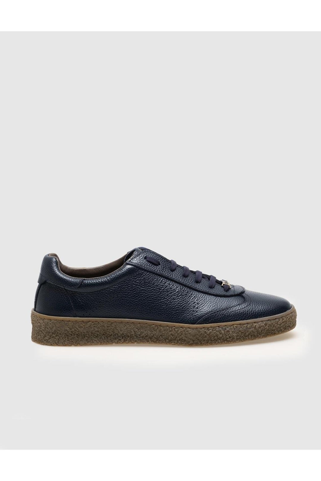 Cabani Shoes Chaussures de sport pour hommes en cuir véritable avec lacets et semelle en caoutchouc Bleu marine - Bleu marine