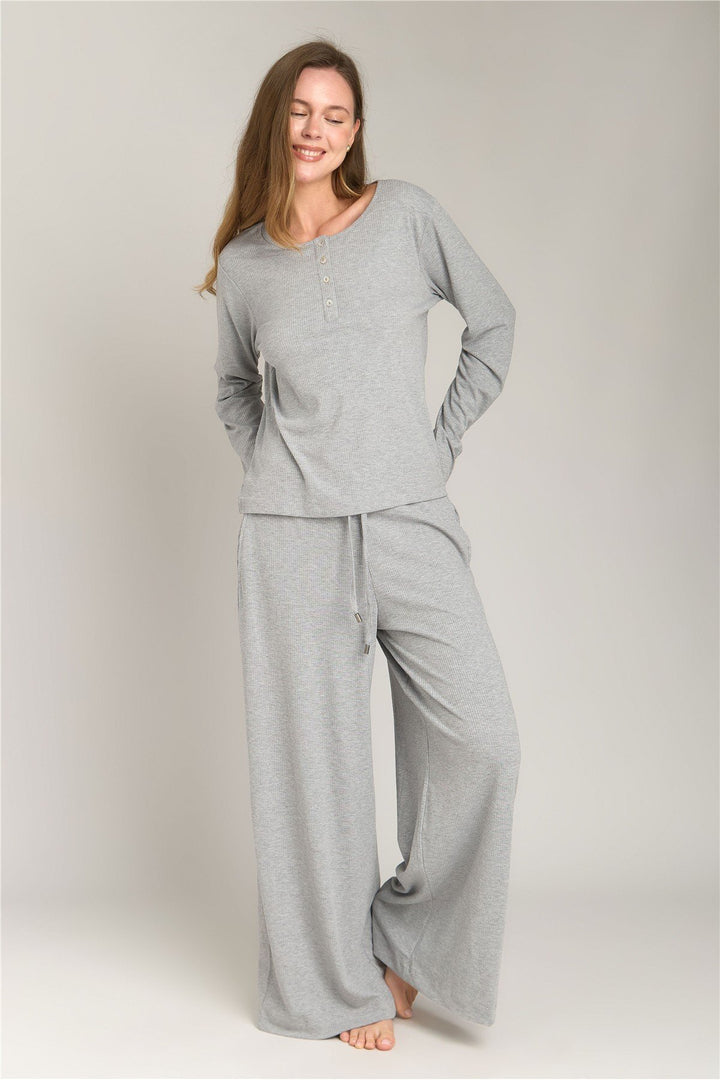 Lovely Things Pantalon caraco CAROL - Bas de pyjama - Bordeaux