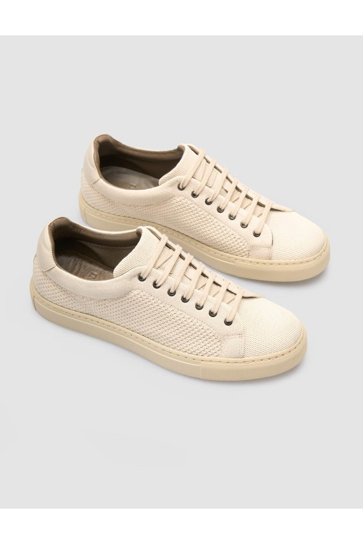 Cabani Shoes Chaussures de sport pour hommes en tricot beige avec lacets - Beige