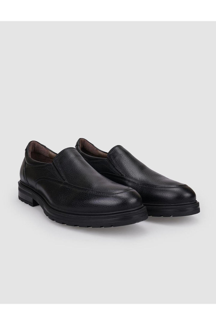 Cabani Shoes Chaussures de ville pour hommes en cuir véritable noires - Multicolore
