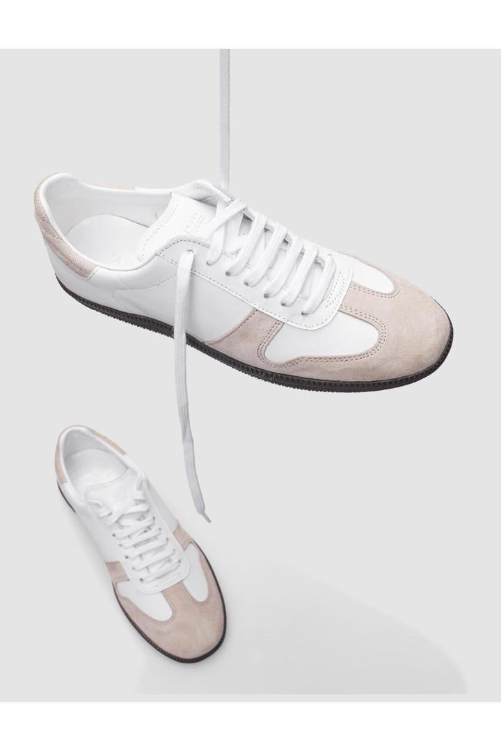 Cabani Shoes %100 Cuir véritable Baskets femme blanches-beiges à lacets - Blanc
