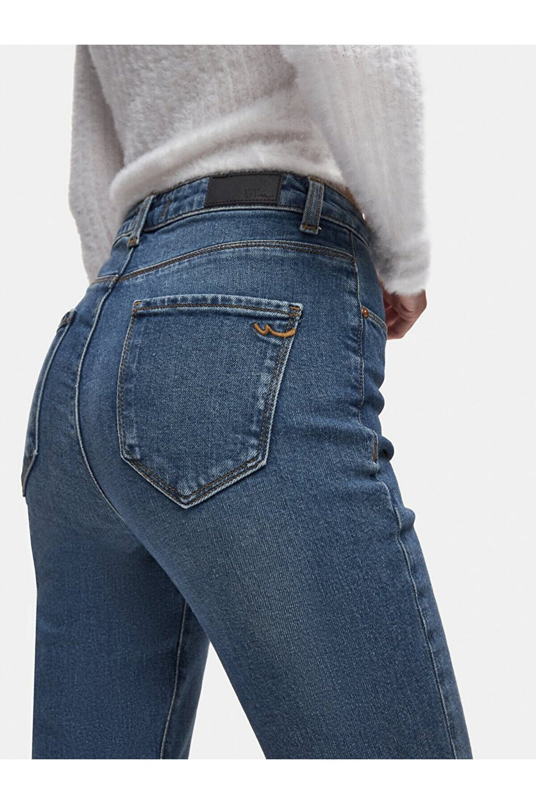LTB Pantalon Jean Mom Slim Taille Haute Dores - Bleu_
