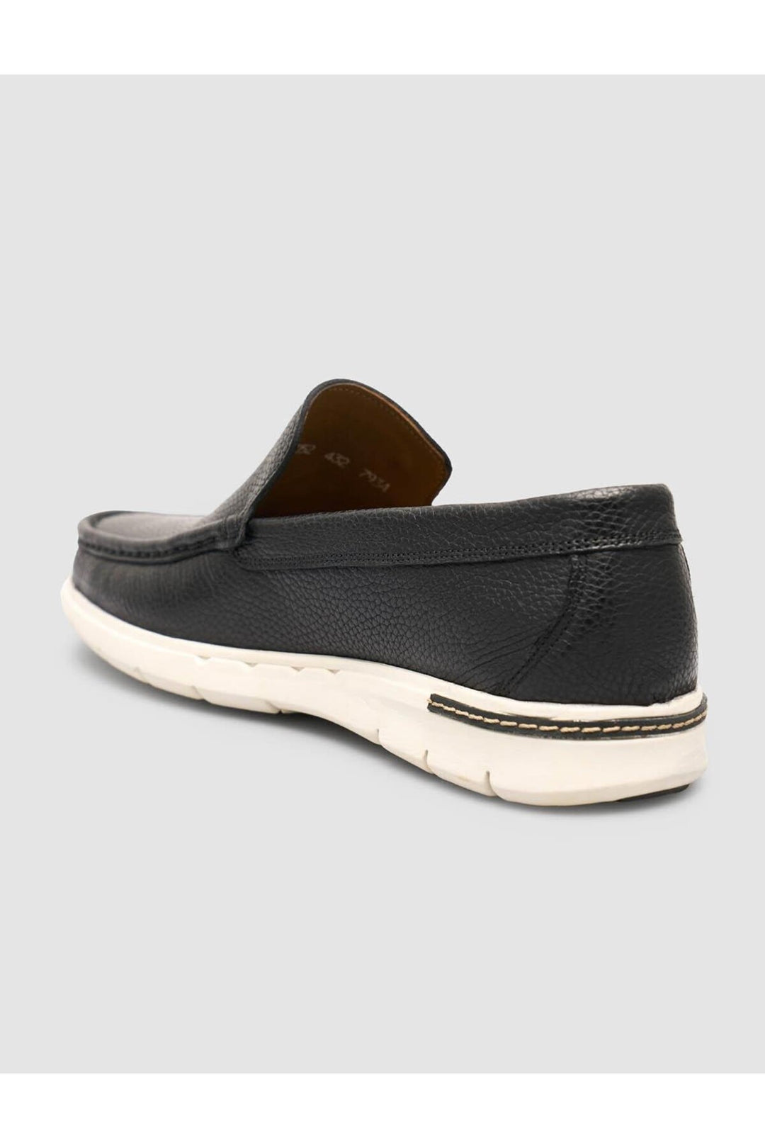 Cabani Shoes Loafer quotidien pour homme en cuir véritable noir - Noir