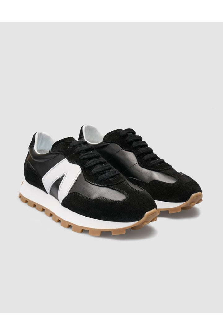 Cabani Shoes %100 Cuir Véritable Baskets Noires pour Femmes - Multicolore