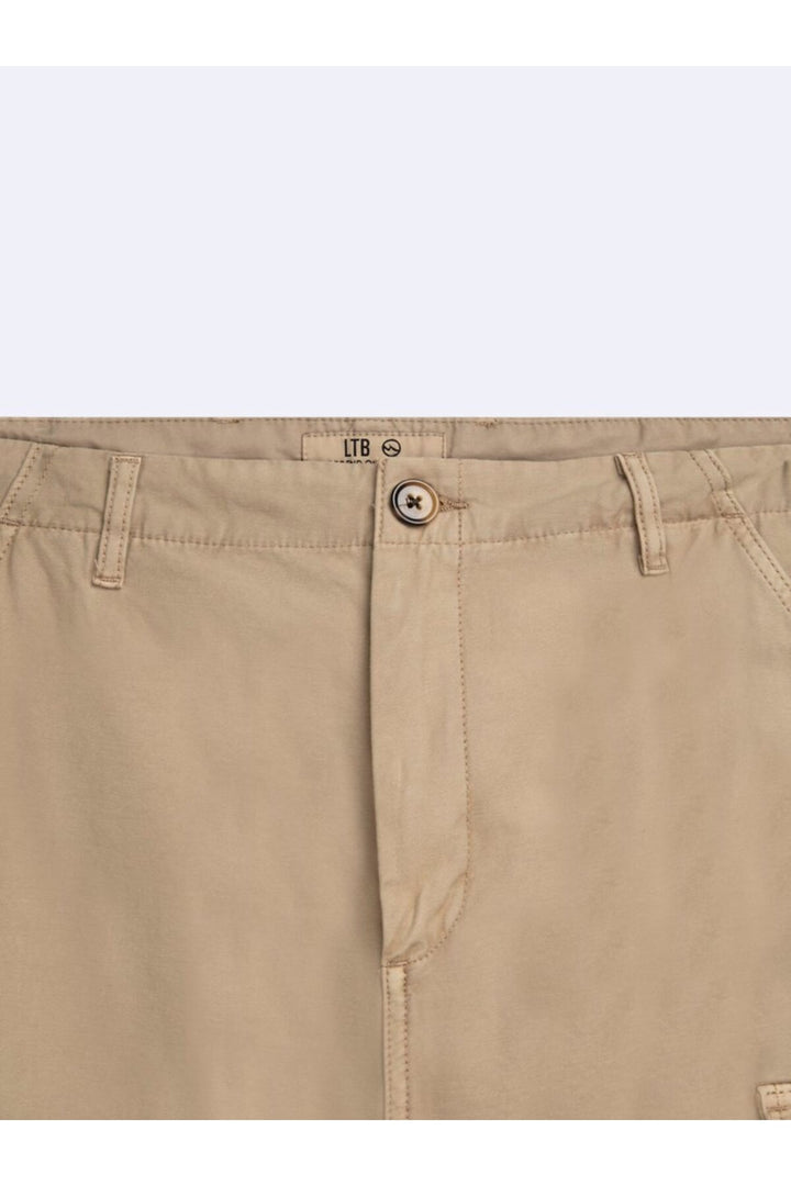 LTB Pantalon Cargo Beige en Gabardin - Beige