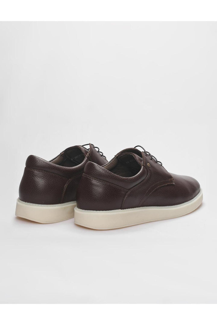 Cabani Shoes Chaussures de ville pour hommes en cuir véritable marron à lacets - Multicolore