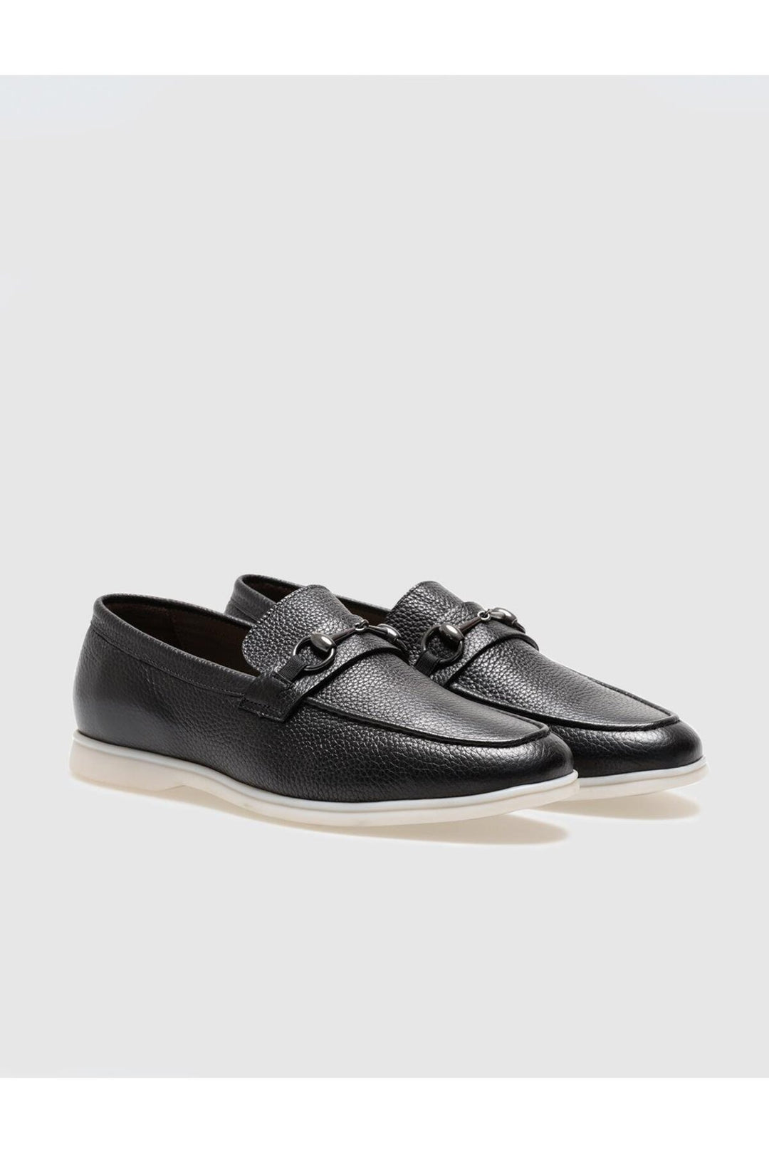 Cabani Shoes Mocassin homme en cuir véritable noir à boucle - Multicolore