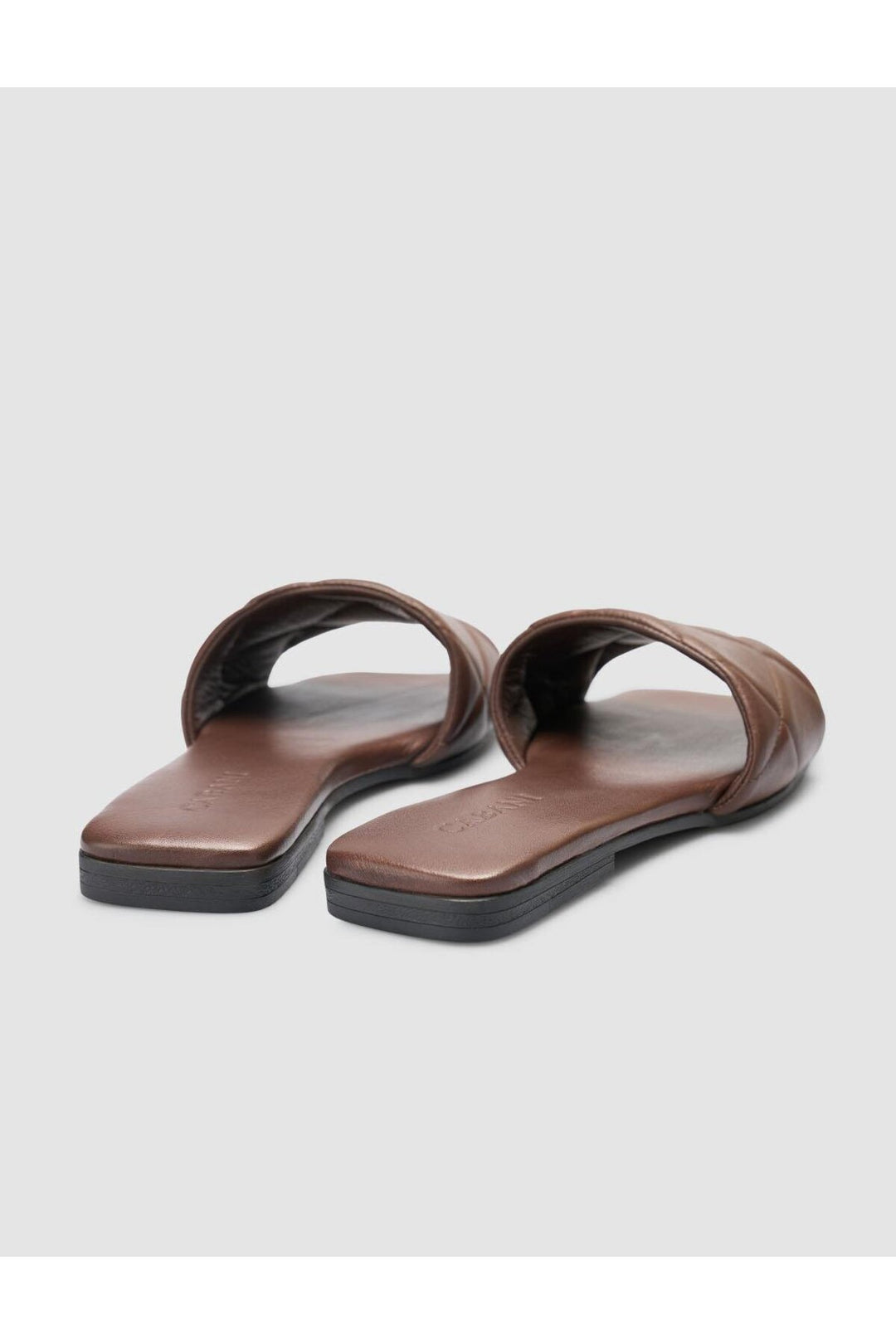 Cabani Shoes Sandales pour femmes en cuir véritable marron matelassé 100% - Multicolore
