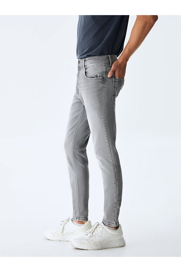 LTB Pantalon super skinny Jumy Mid Rise - Gris