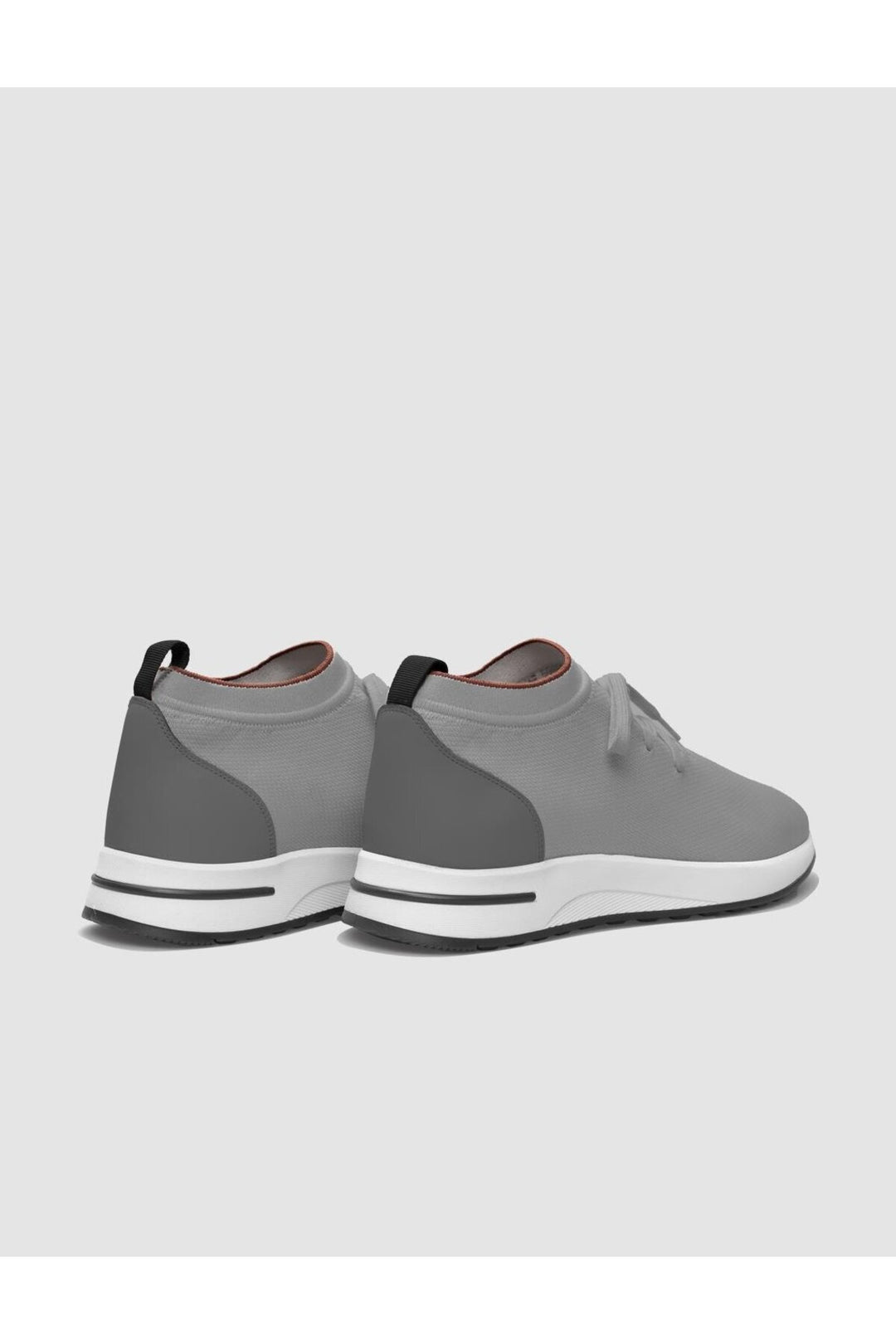 Cabani Shoes Chaussures de sport pour hommes en tricot gris avec lacets - Gris