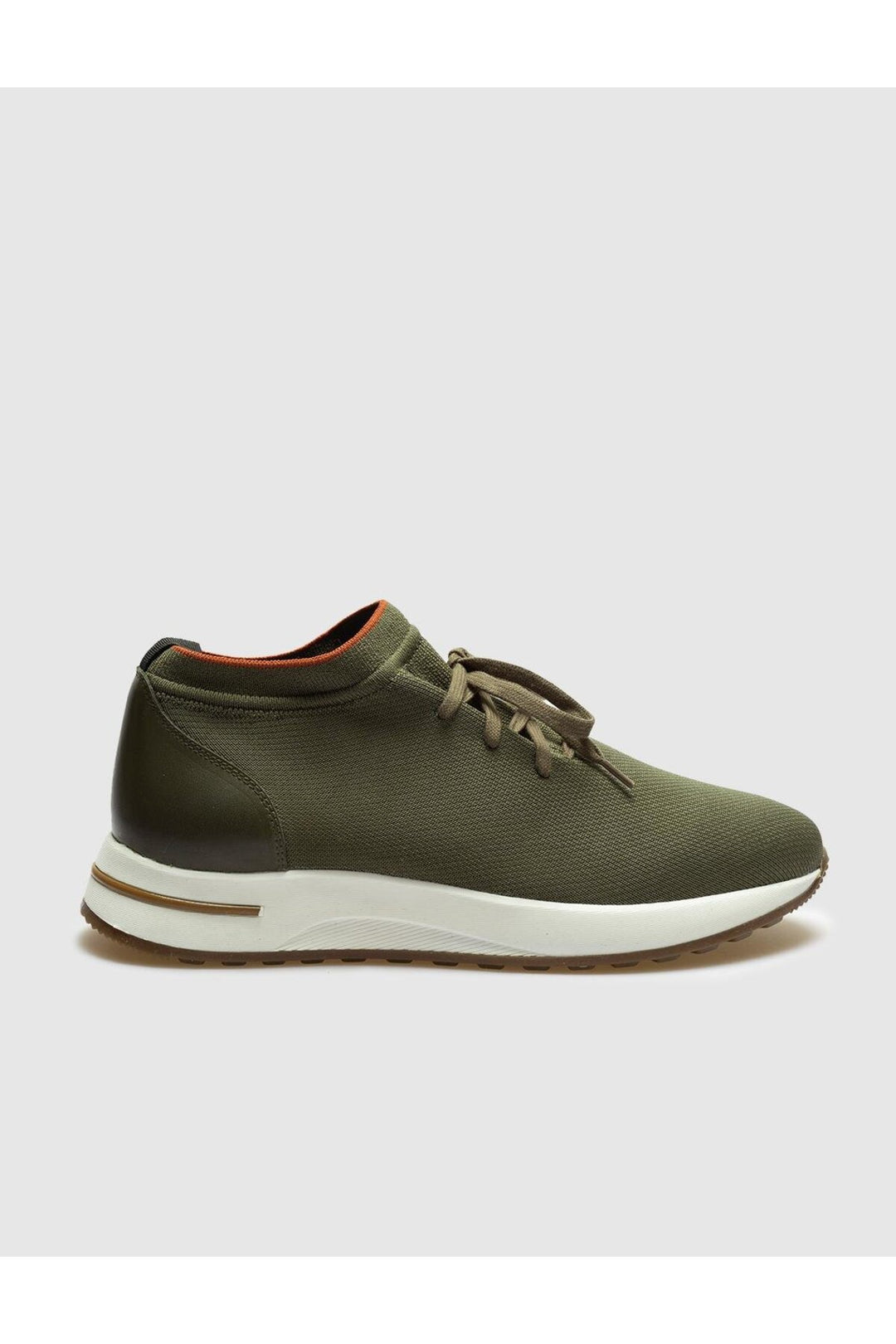 Cabani Shoes Chaussures de sport pour hommes en tricot kaki avec lacets. - Kaki