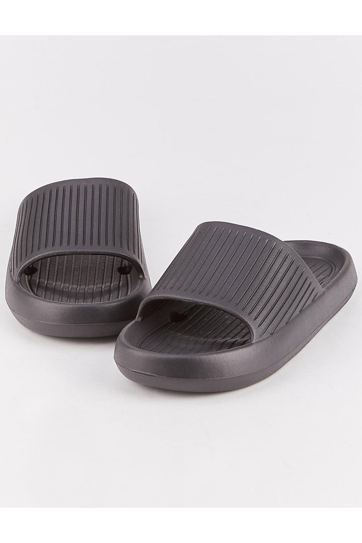 Cabani Shoes Sandales plates classiques noires pour femmes - Noir