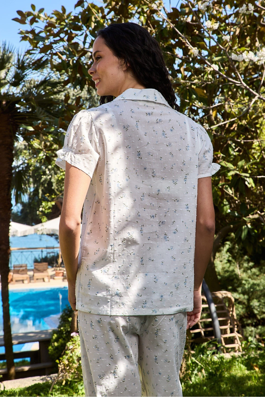 Lovely Things Bas de pyjama Spring Voile - Blanc
