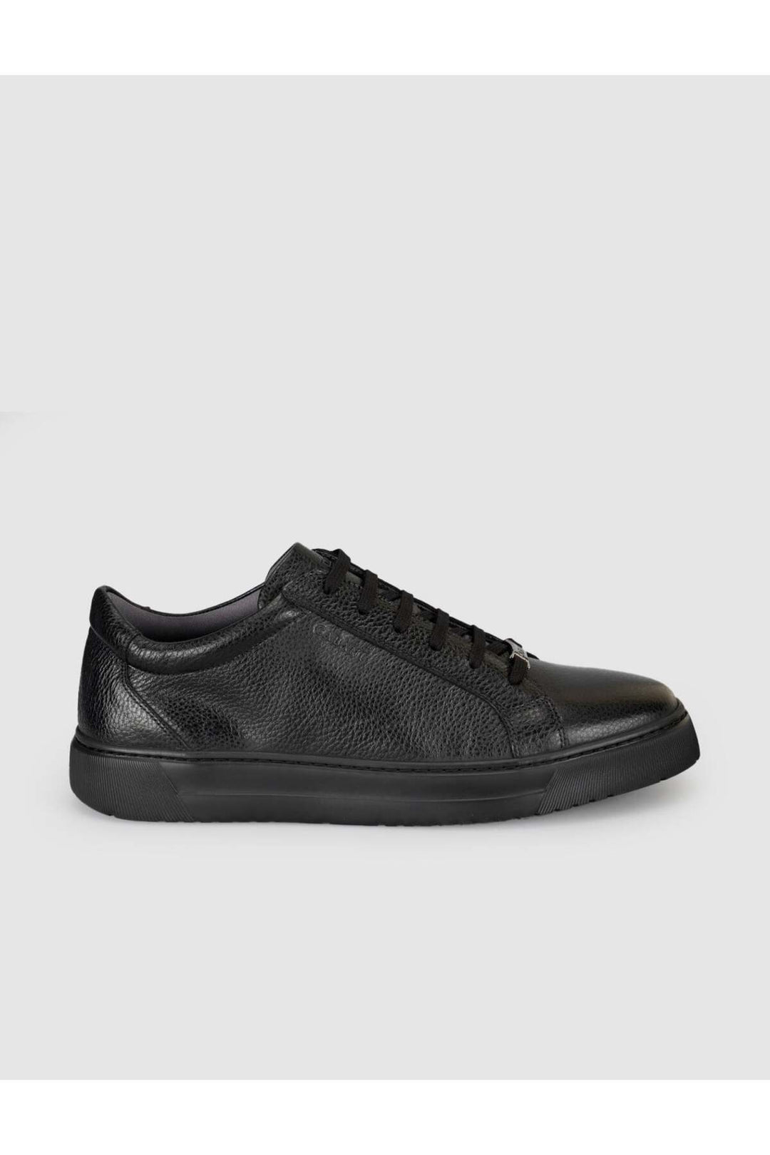 Cabani Shoes Baskets décontractées pour hommes en cuir véritable noir - Multicolore
