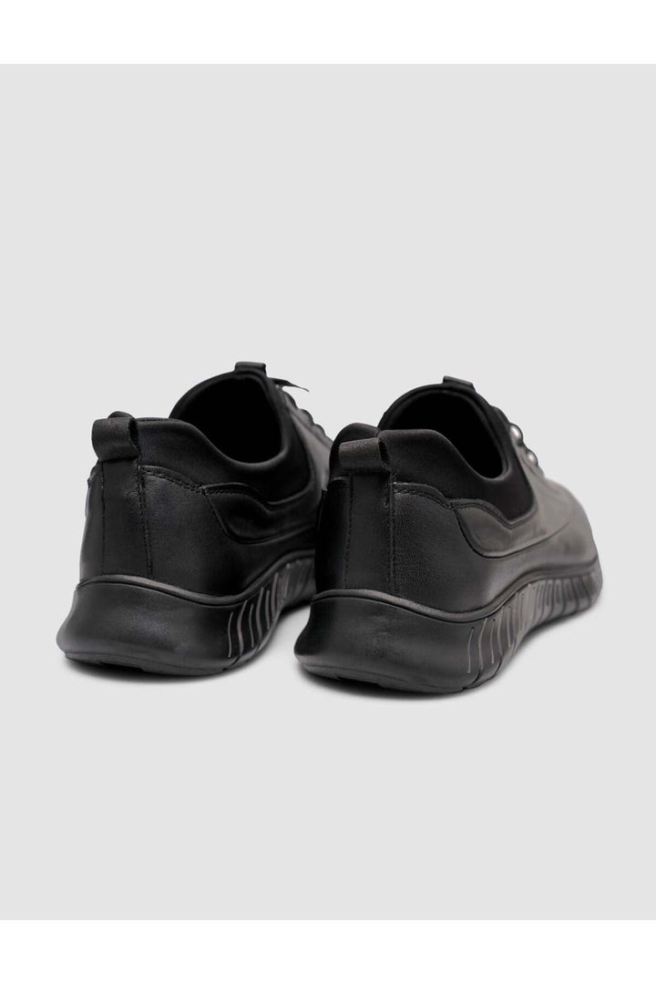 Cabani Shoes Chaussures confort en cuir véritable noires pour hommes - Noir