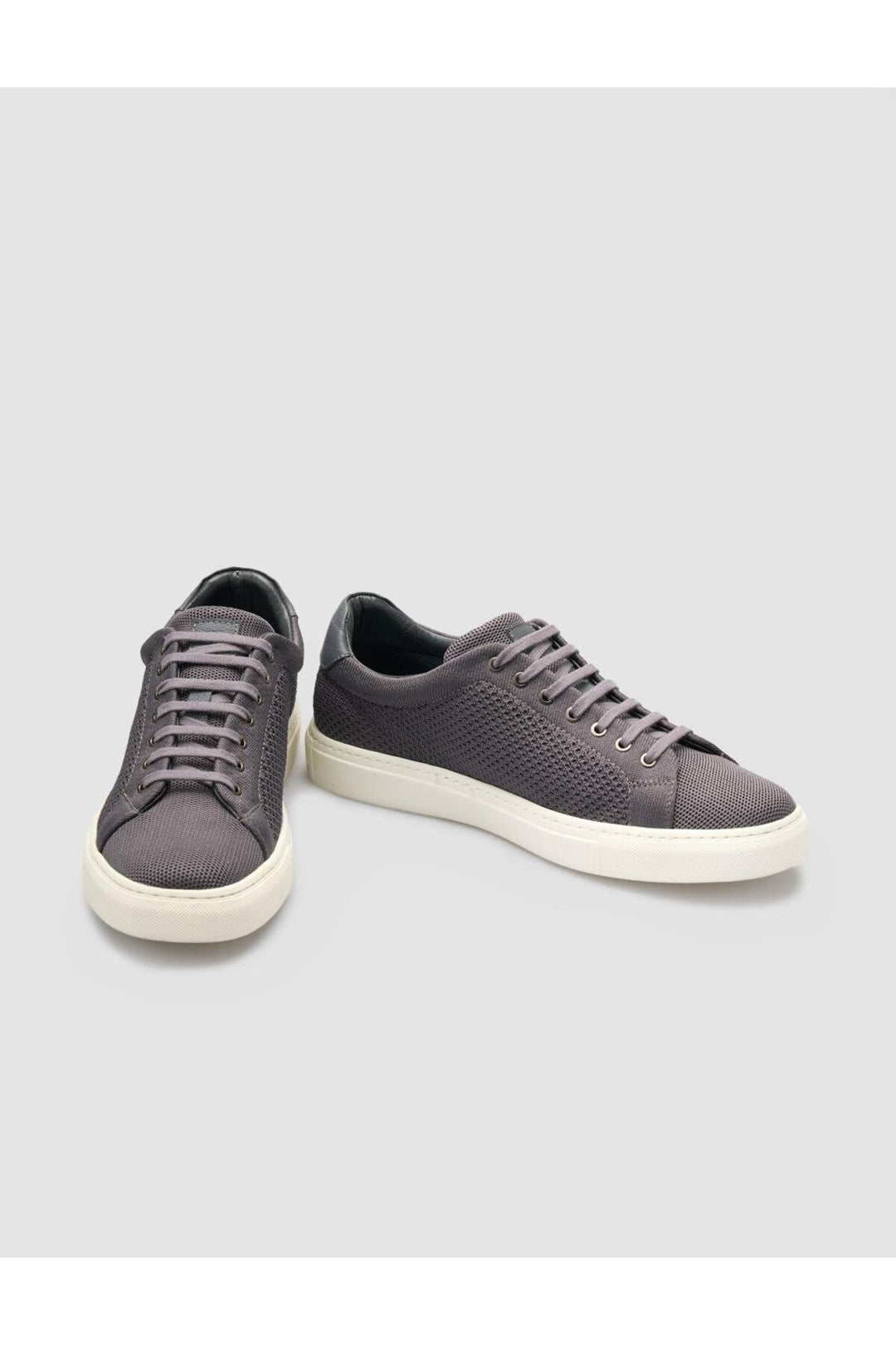 Cabani Shoes Chaussures de sport pour hommes en tricot gris avec lacets - Gris