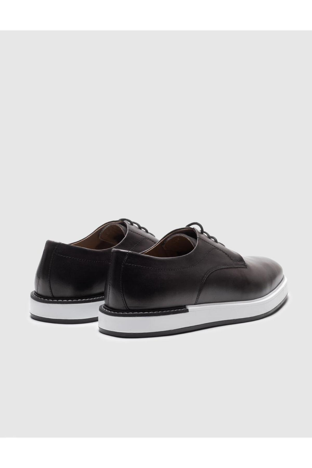 Cabani Shoes Chaussures de ville pour hommes en cuir véritable gris à lacets - Gris