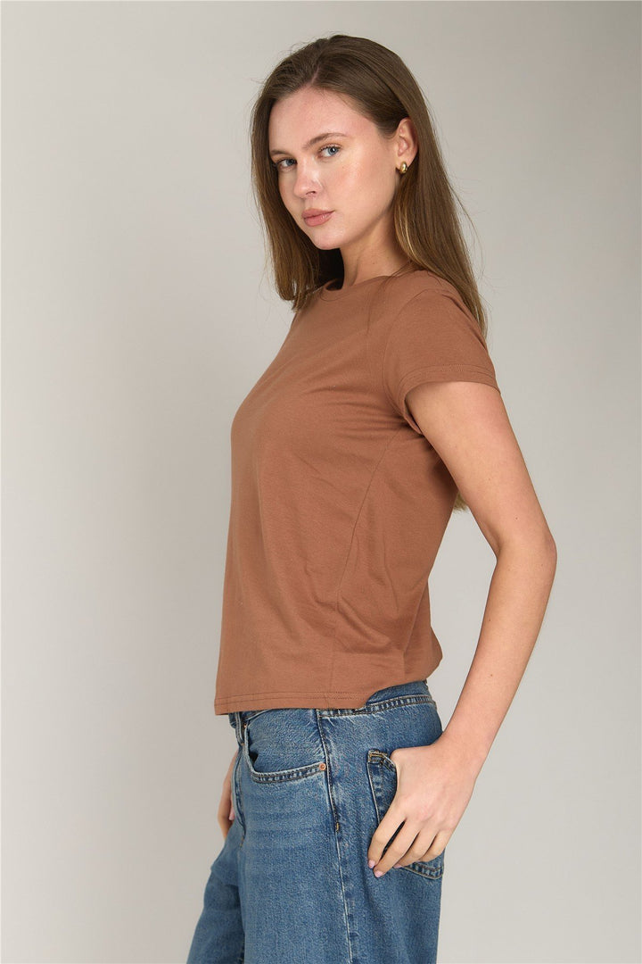 Lovely Things INA Basic T-shirt Haut Vêtement Pyjama - Brique