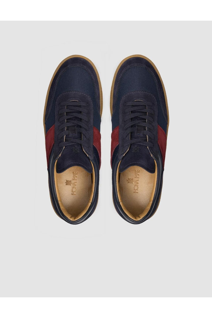 Cabani Shoes %100 Cuir Véritable Daim Bleu marine Chaussures de Sport Femme - Bleu marine