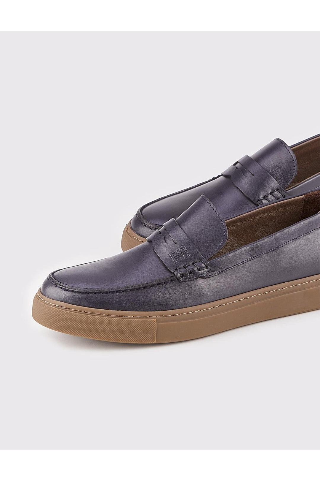 Cabani Shoes Chaussures Loafer en cuir véritable bleu marine pour homme - Bleu marine
