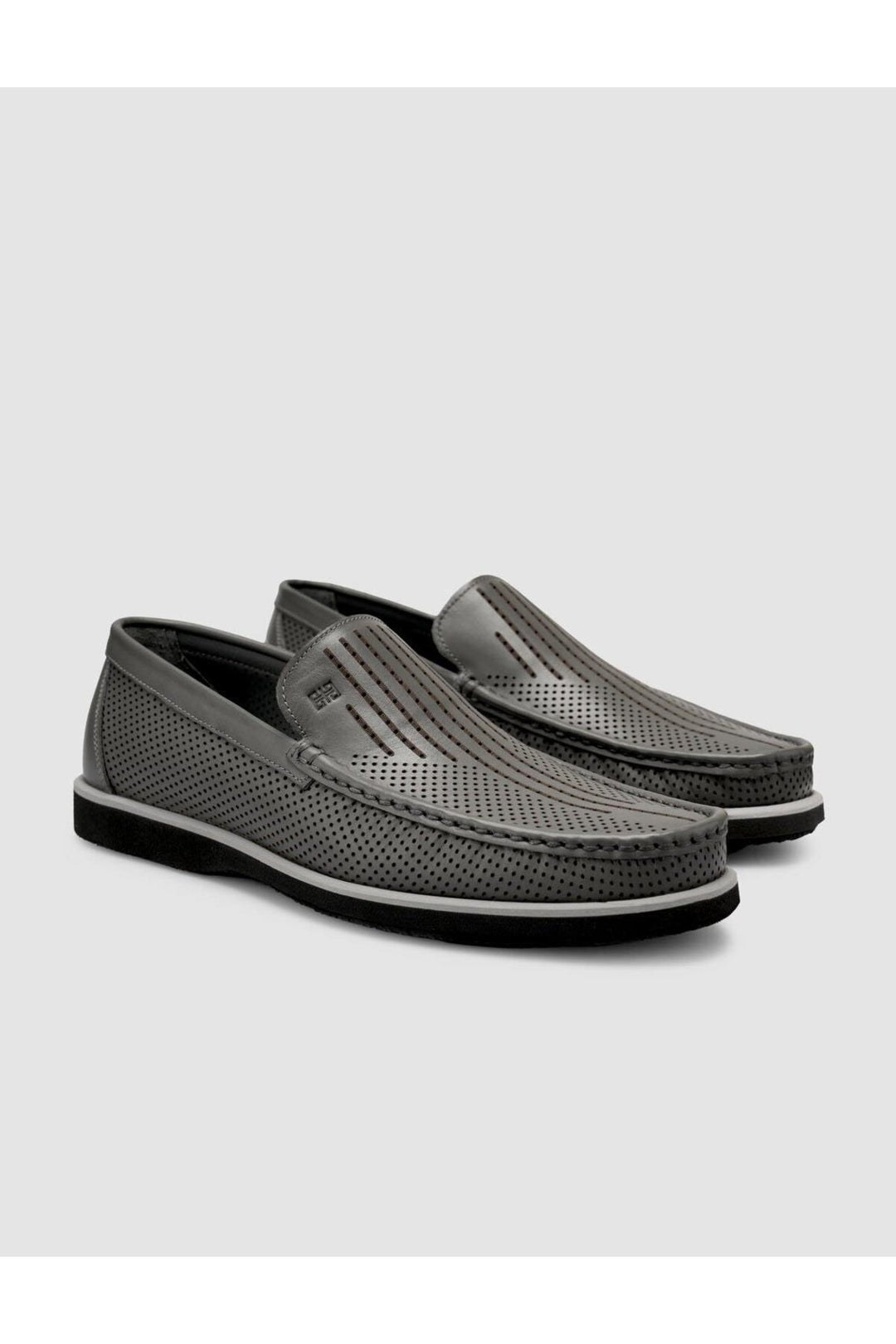 Cabani Shoes %100 Cuir véritable Mocassins gris pour homme - Gris