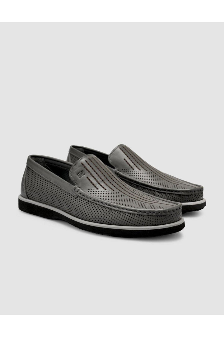 Cabani Shoes %100 Cuir véritable Mocassins gris pour homme - Gris