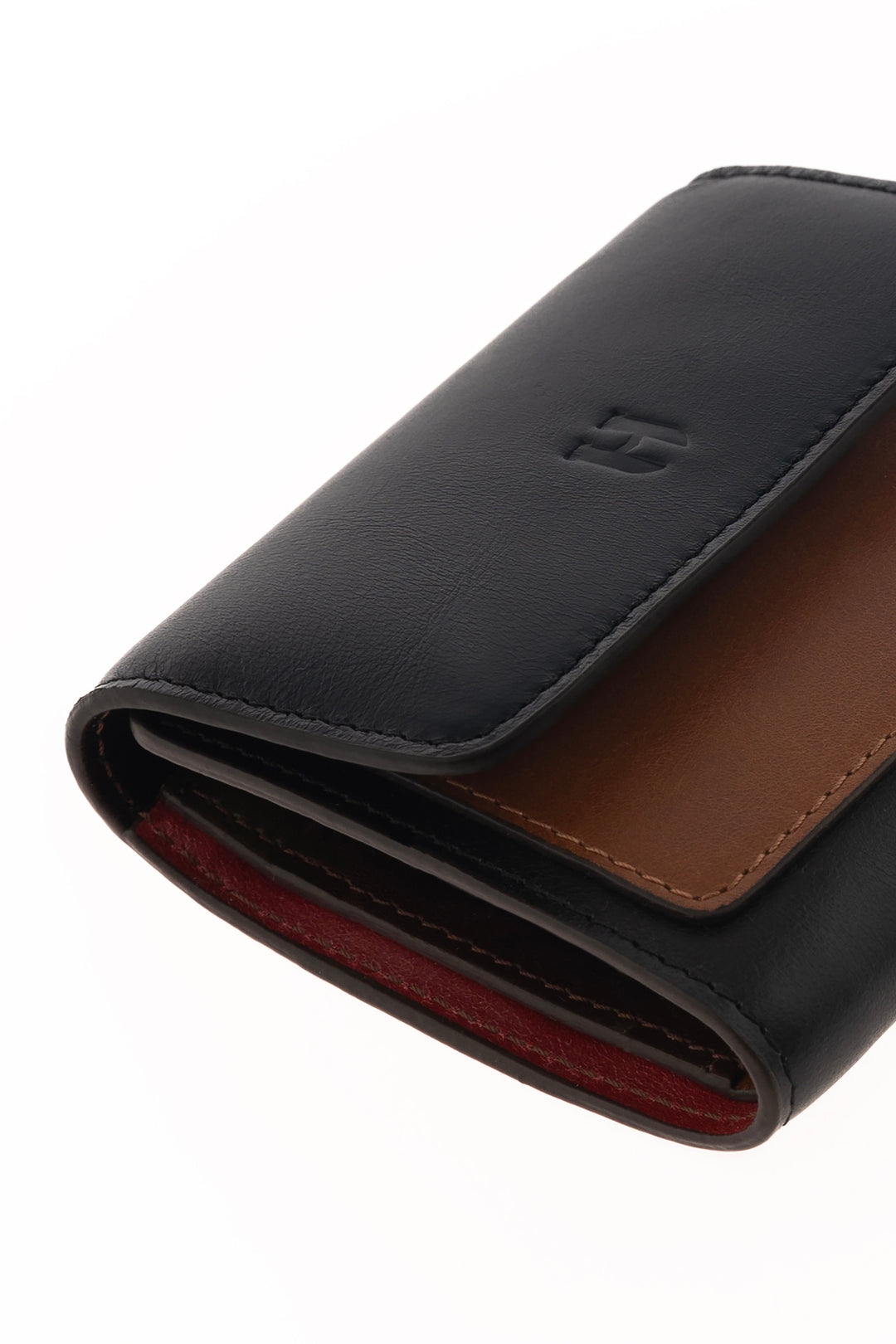 helmbrook Grand portefeuille pour femme Eleanor en cuir véritable Black-taba avec fermeture à glissière fabriquée à la main Rfid Protégé Couvercle Fermeture Éclair