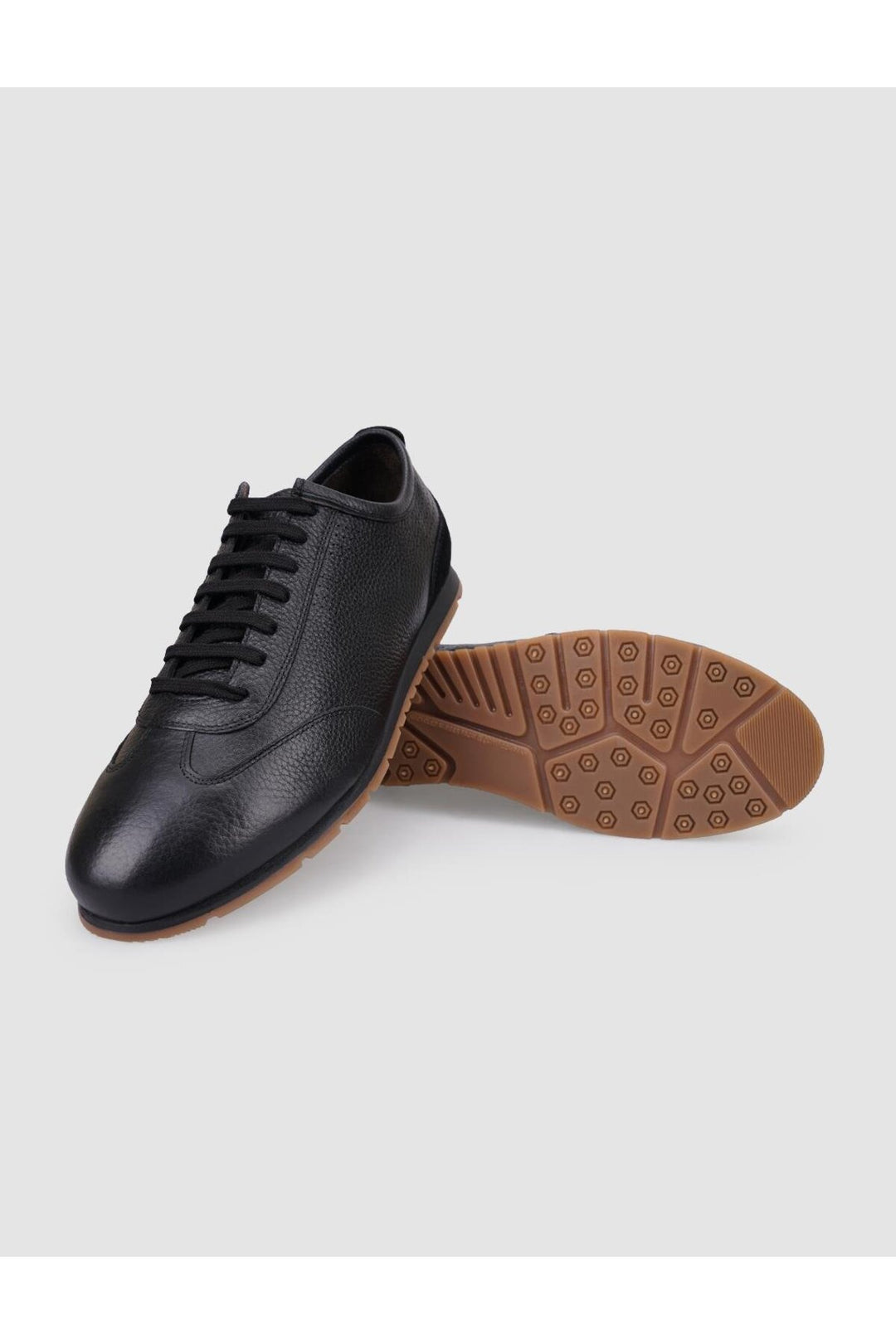 Cabani Shoes Chaussures de ville pour hommes en cuir véritable noir à lacets 100% - Multicolore