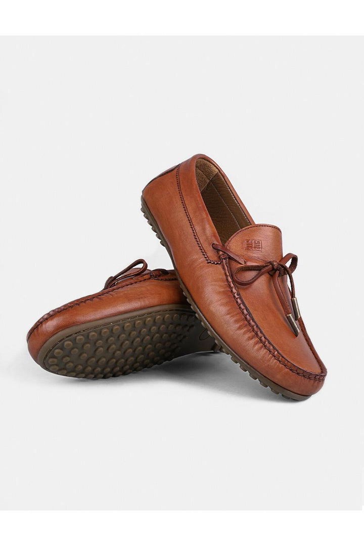 Cabani Shoes Chaussures Loafer en Cuir Véritable pour Homme en Cognac - Multicolore