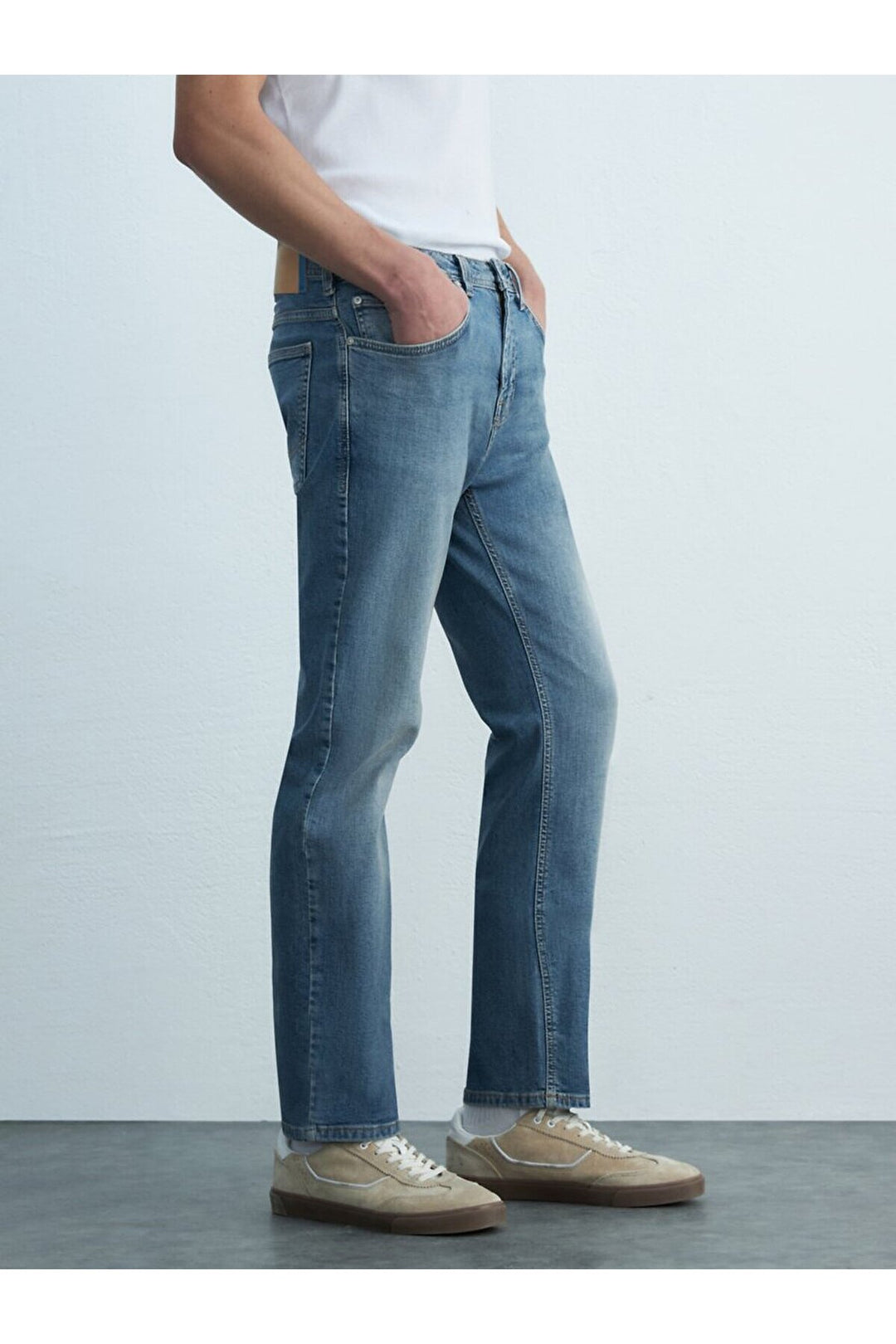 LTB Pantalon en jean à taille moyenne uni Paul P