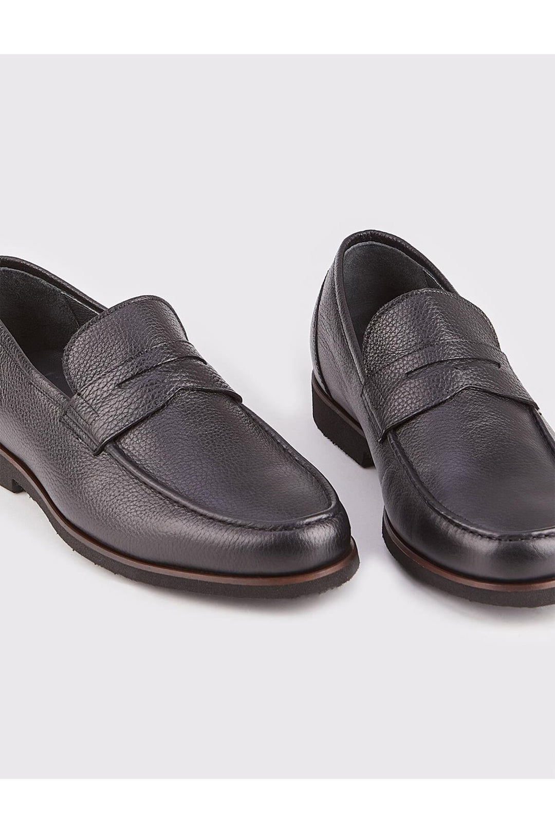 Cabani Shoes Chaussures décontractées noires pour hommes en cuir véritable avec semelle en EVA. - Noir