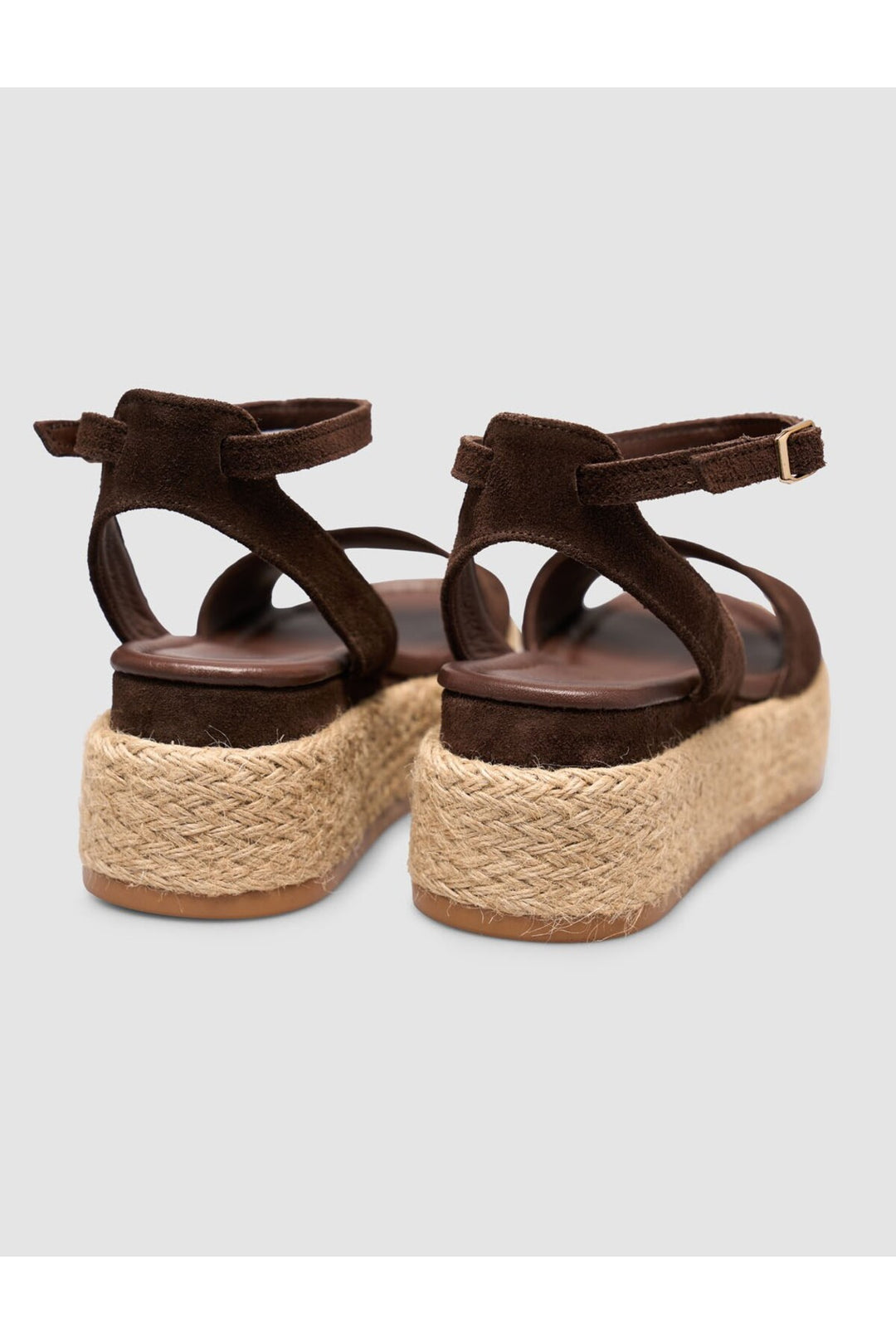 Cabani Shoes %100 Cuir véritable Sandales en suède pour femmes marron - Multicolore
