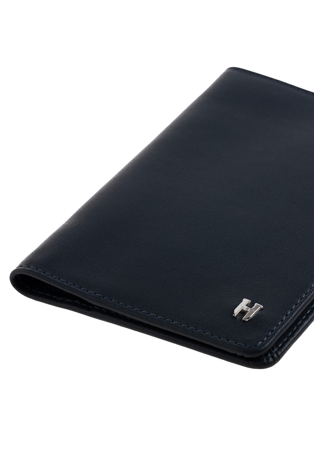 helmbrook Housse de passeport protégée Rfid en cuir véritable bleu marine unisexe fabriqué à la main par Milton