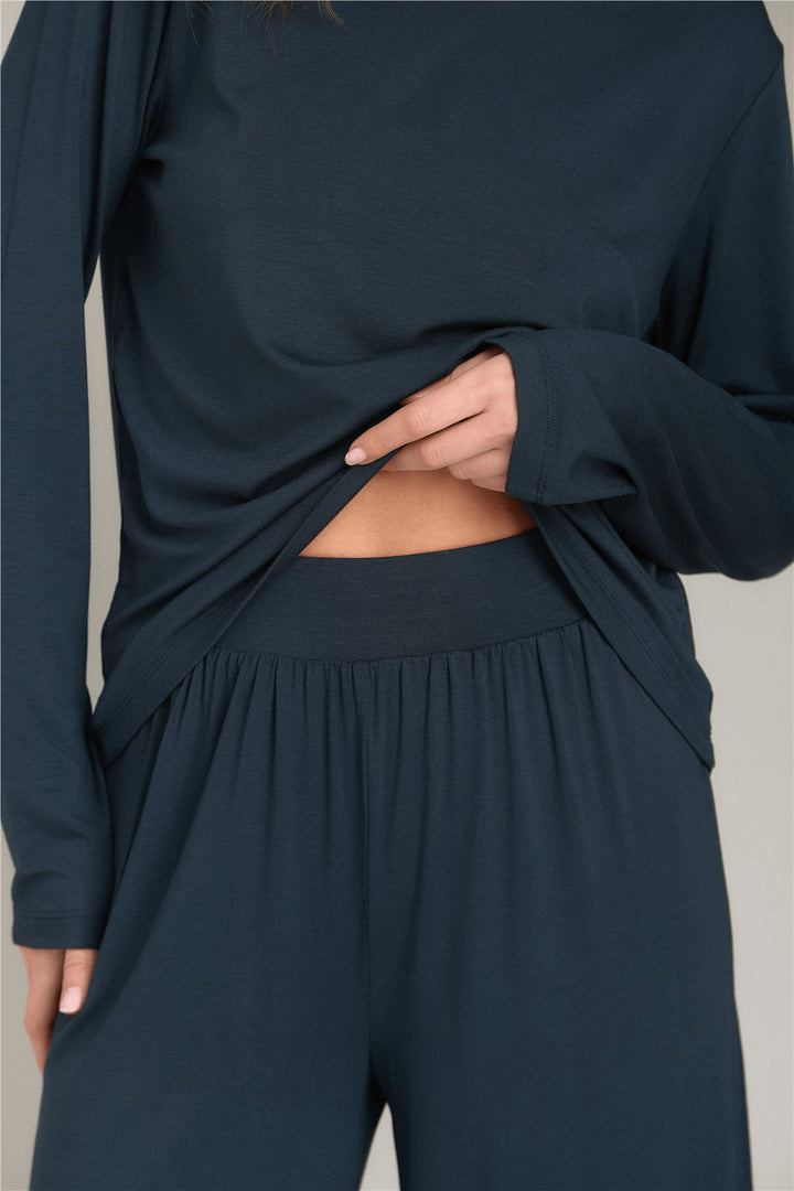 Lovely Things Pantalon en maille ELLA - Bas de pyjama - Anthracite