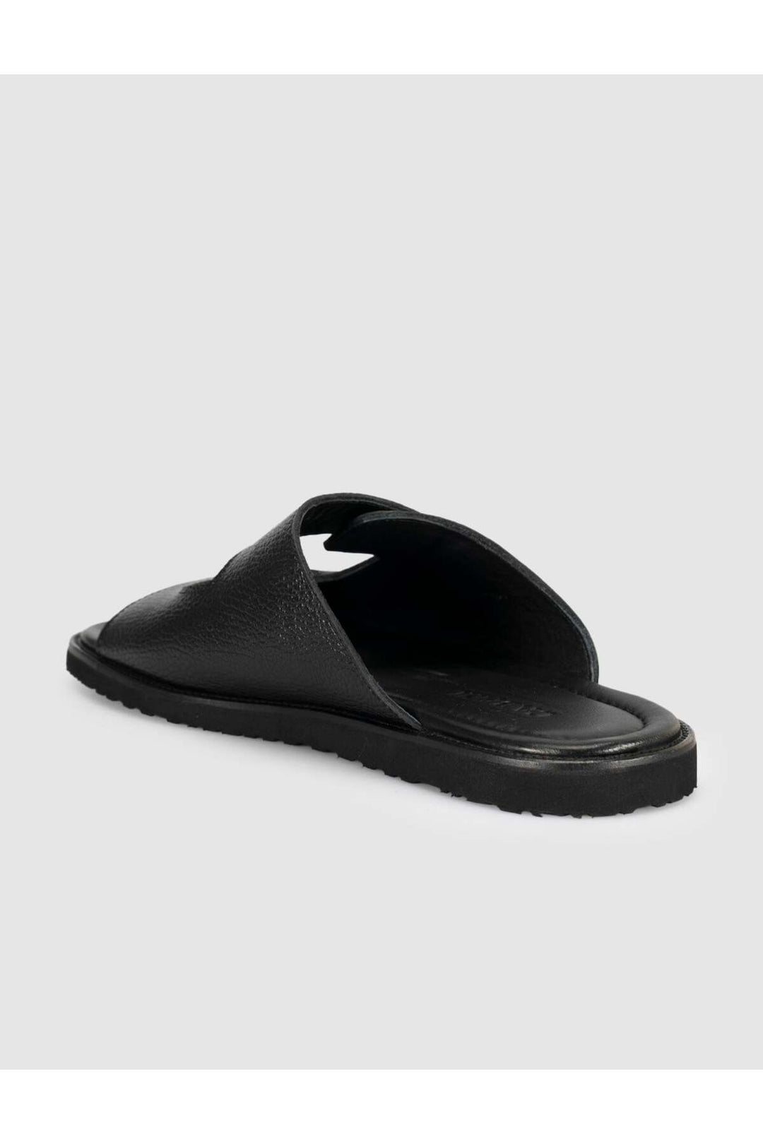 Cabani Shoes Sandales en cuir noir pour homme avec boucle - Noir