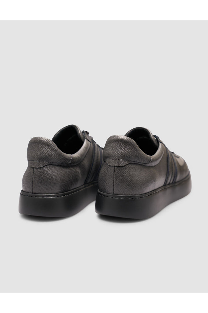 Cabani Shoes Baskets en cuir véritable noires - Multicolore