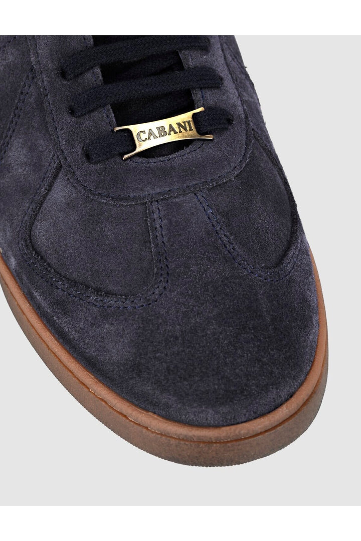 Cabani Shoes Chaussures de sport pour hommes en cuir véritable suédé bleu marine - Bleu marine