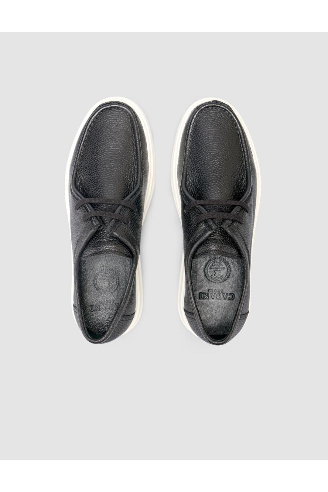 Cabani Shoes Chaussures de ville pour hommes en cuir véritable noir 100% - Noir