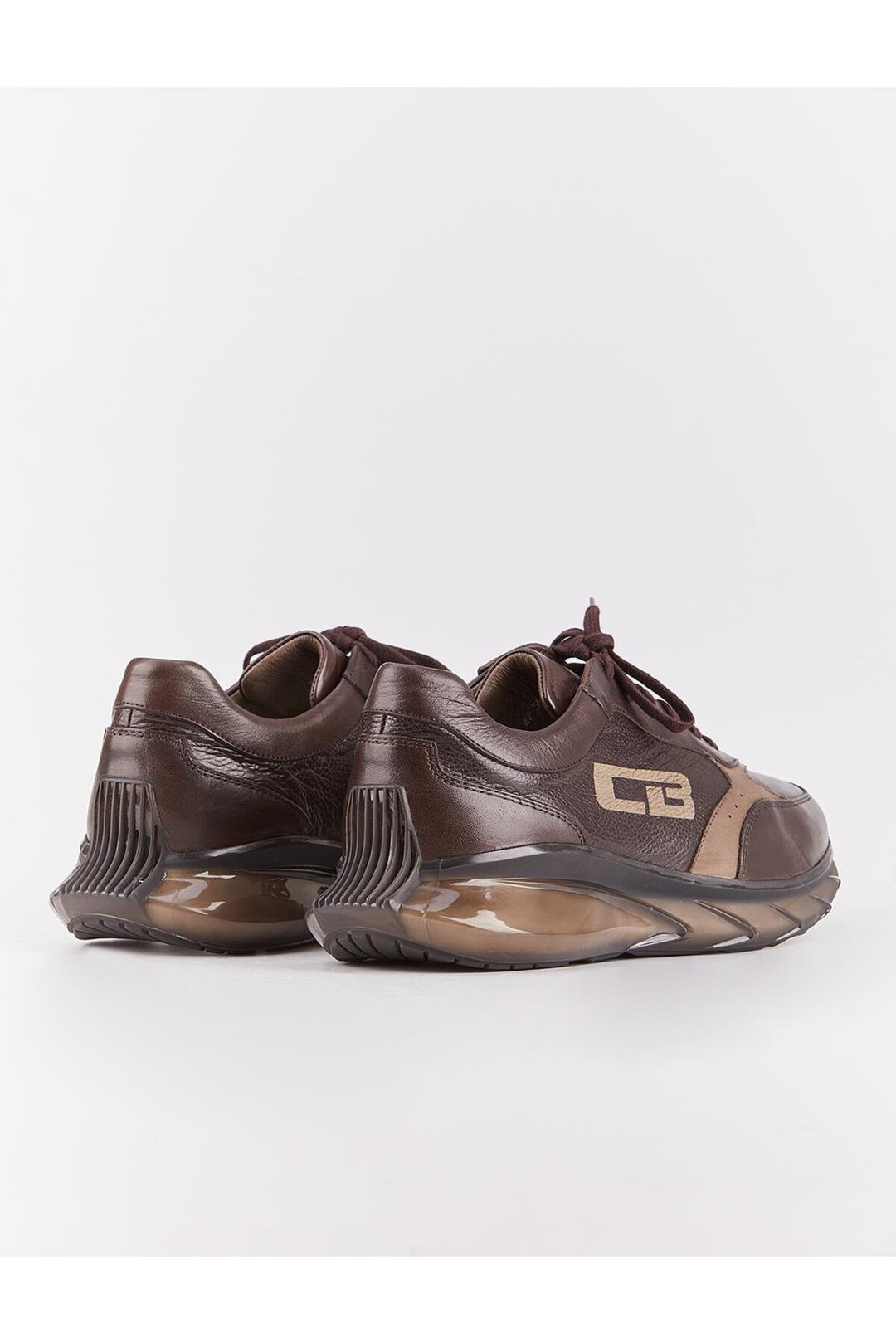 Cabani Shoes Light Eva Semelle Cuir Véritable Marron Lacets Chaussures de Sport pour Homme - Marron