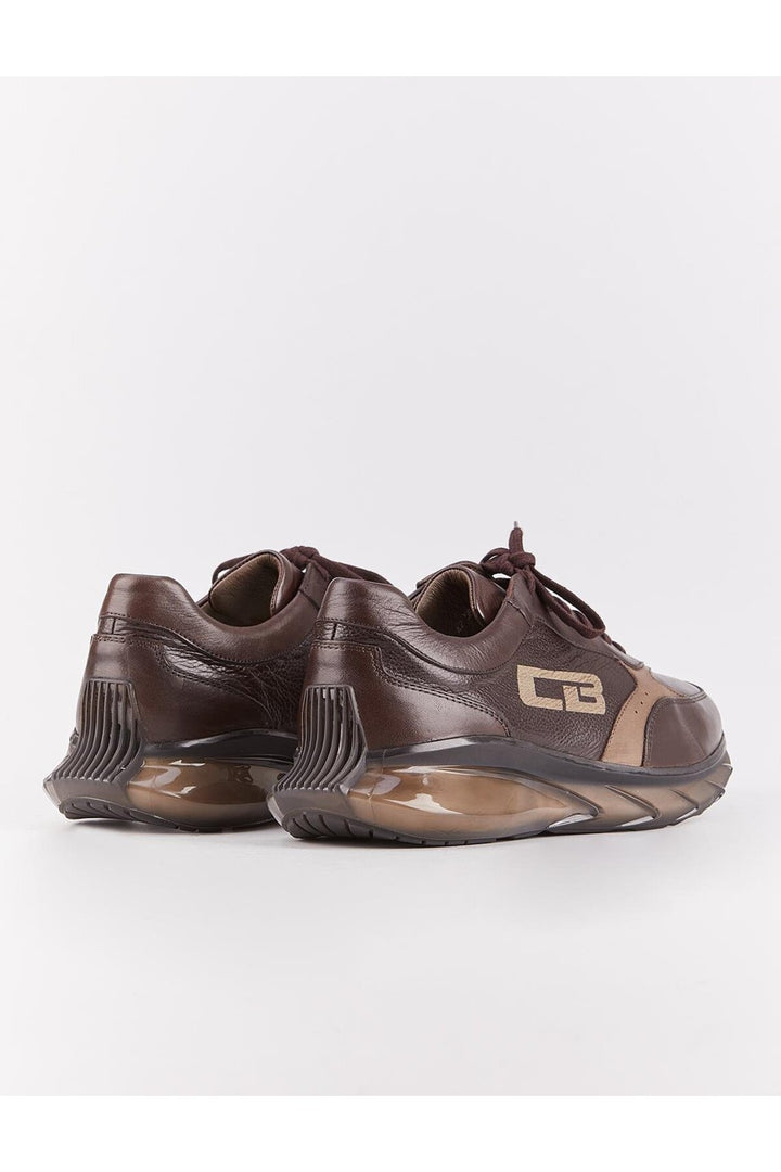 Cabani Shoes Light Eva Semelle Cuir Véritable Marron Lacets Chaussures de Sport pour Homme - Marron