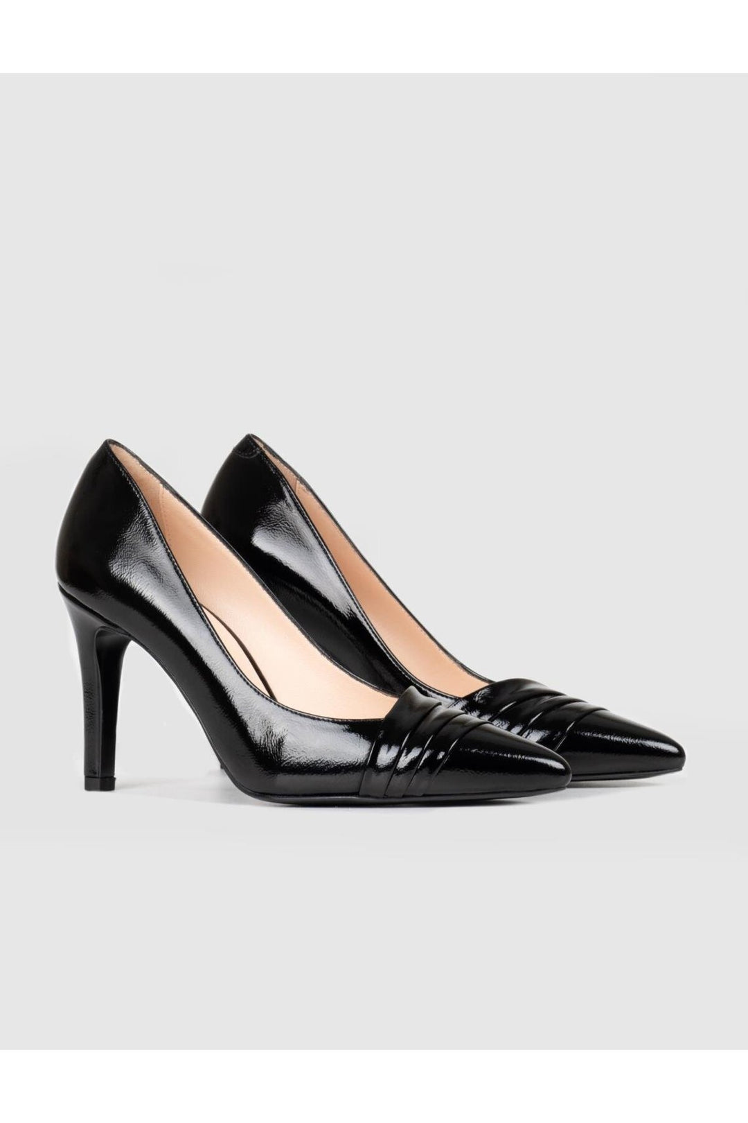 Cabani Shoes Escarpins à talons fins en cuir véritable noir verni pour femmes - Multicolore
