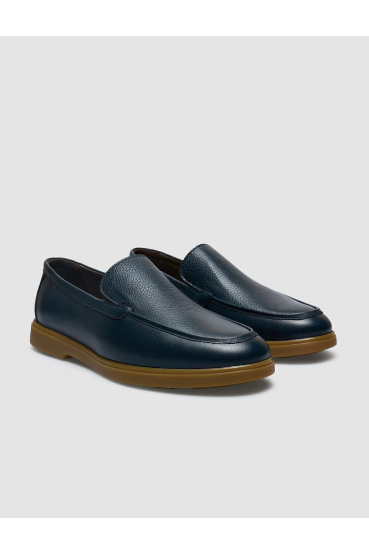 Cabani Shoes Teratas %100 Cuir Véritable Bleu marine Chaussures Loafer pour Homme - Bleu marine