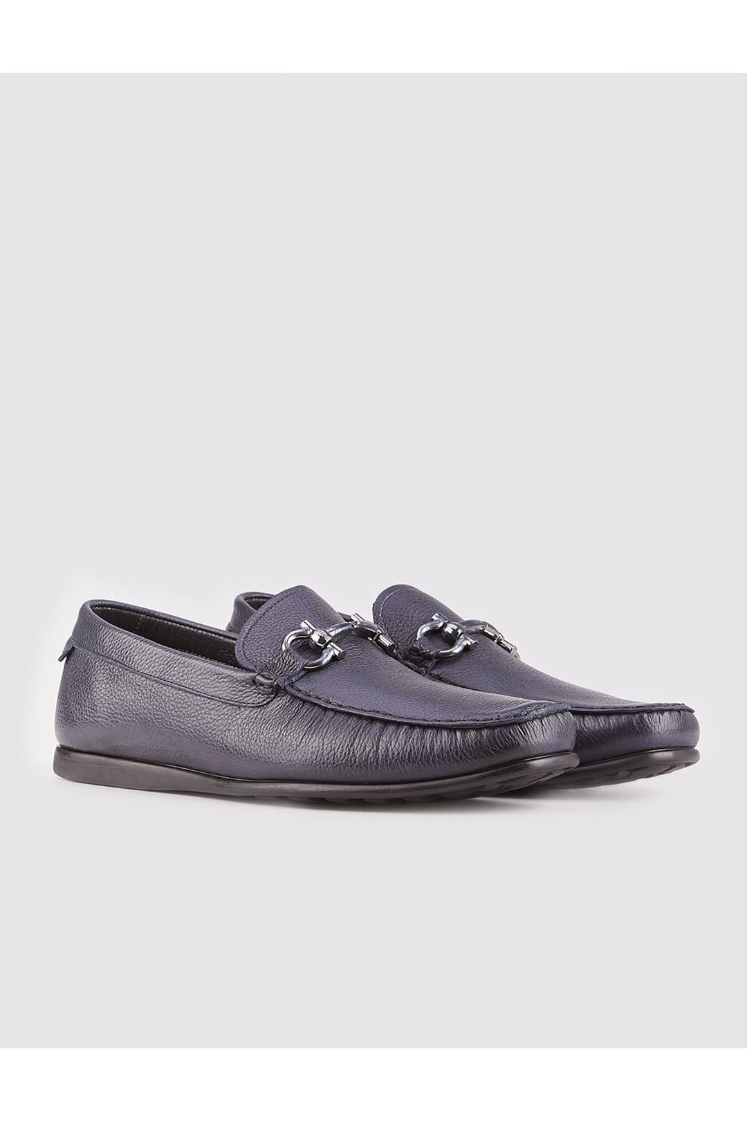 Cabani Shoes Mocassins pour hommes en cuir véritable bleu marine - Bleu marine