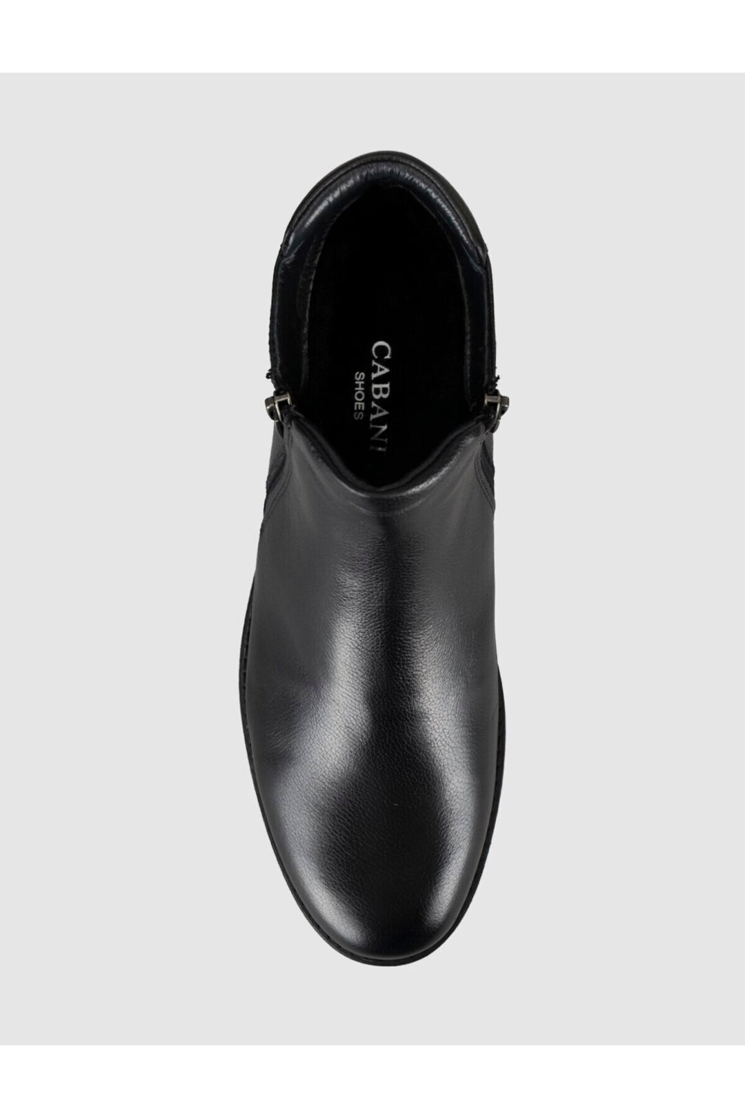 Cabani Shoes Bottines pour hommes en cuir véritable avec fourrure noire et fermeture éclair - Multicolore
