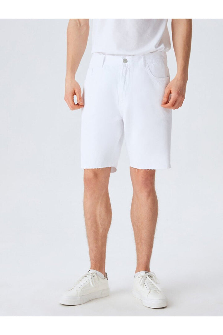 LTB Jean Stephano coupe classique Bermudes - Blanc_