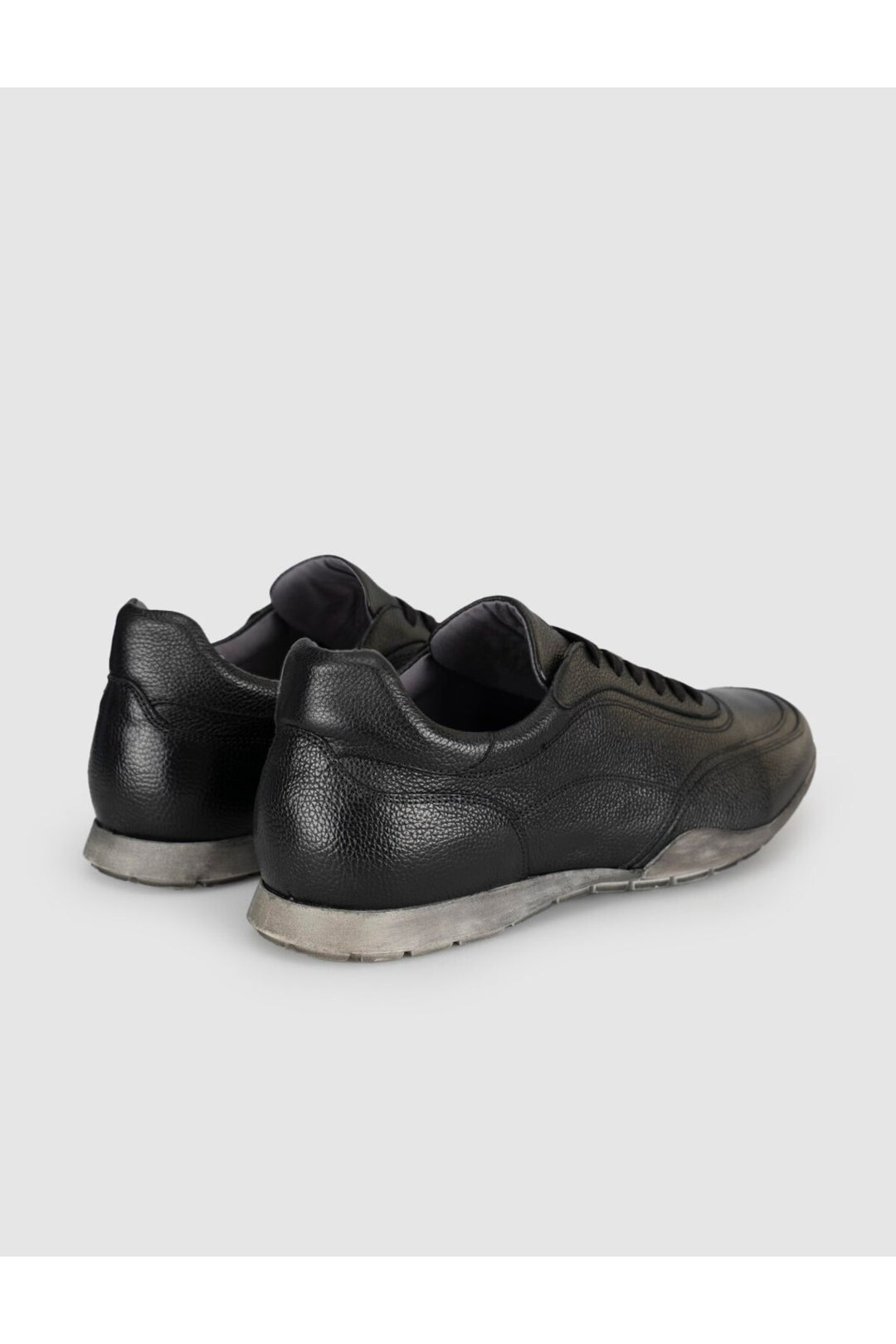 Cabani Shoes Baskets décontractées pour hommes en cuir véritable noir - Multicolore